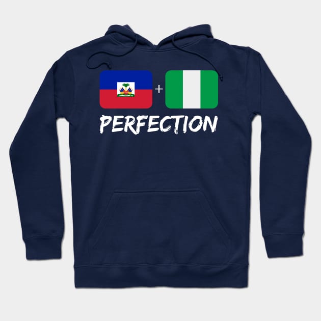 Haitian Plus Nigerian Perfection Mix Heritage Flag Gift Hoodie by Just Rep It!!